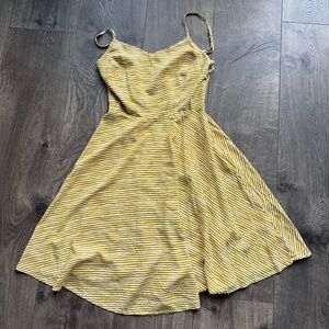 Old Navy Yellow and White Striped Mini Dress